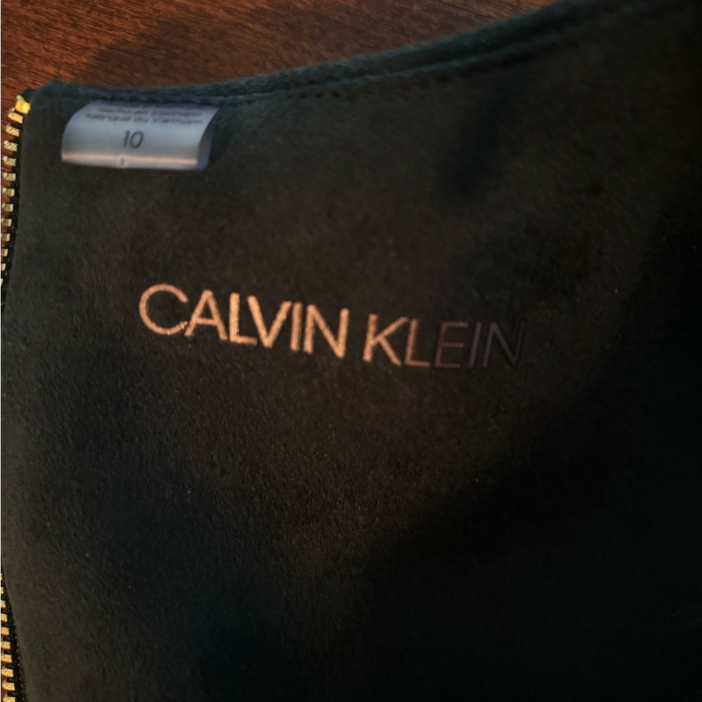 Calvin Klein Scuba Suede Bodycon Dress - Picture 4 of 8